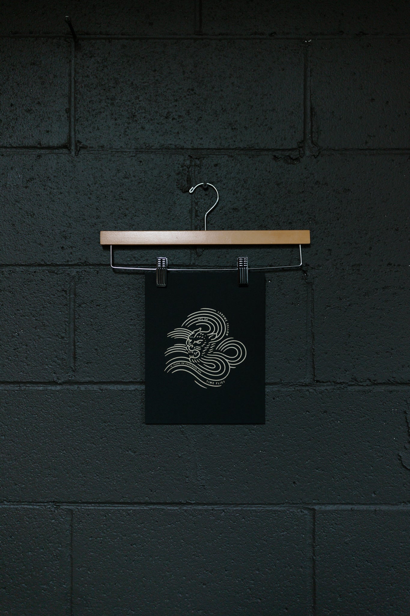 Time Flies Screen Printed Poster - 8x10