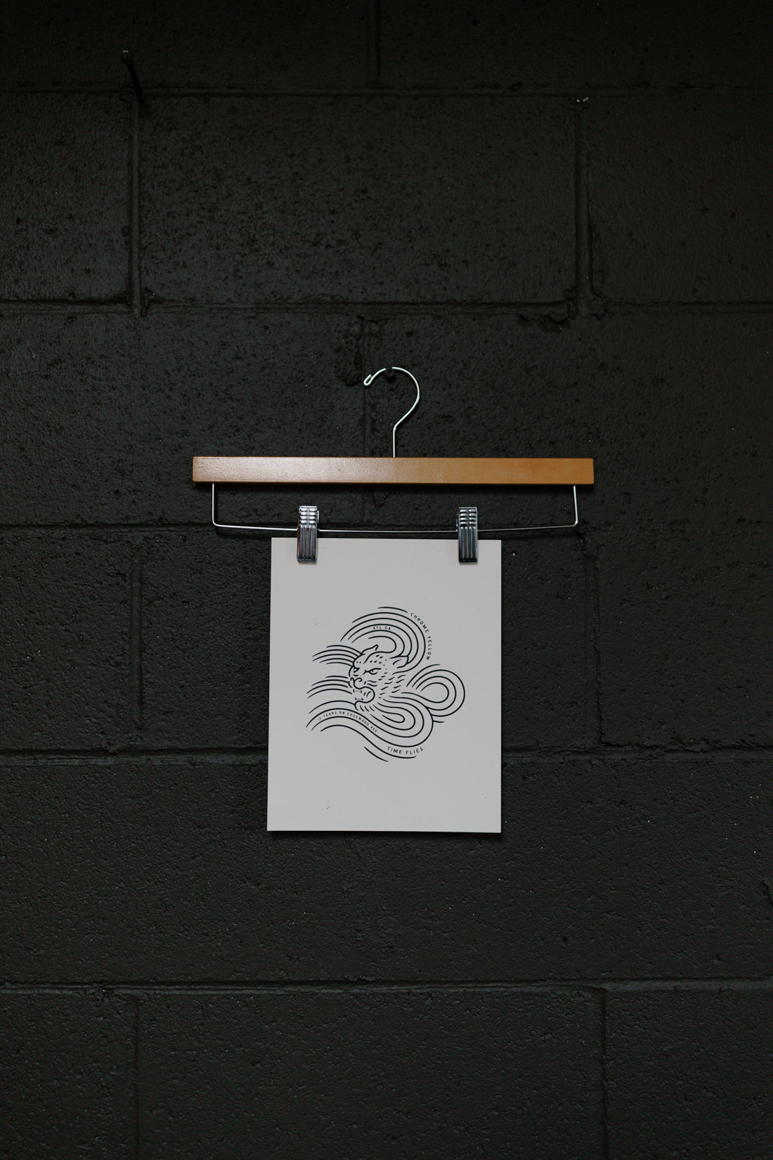 Time Flies Screen Printed Poster - 8x10