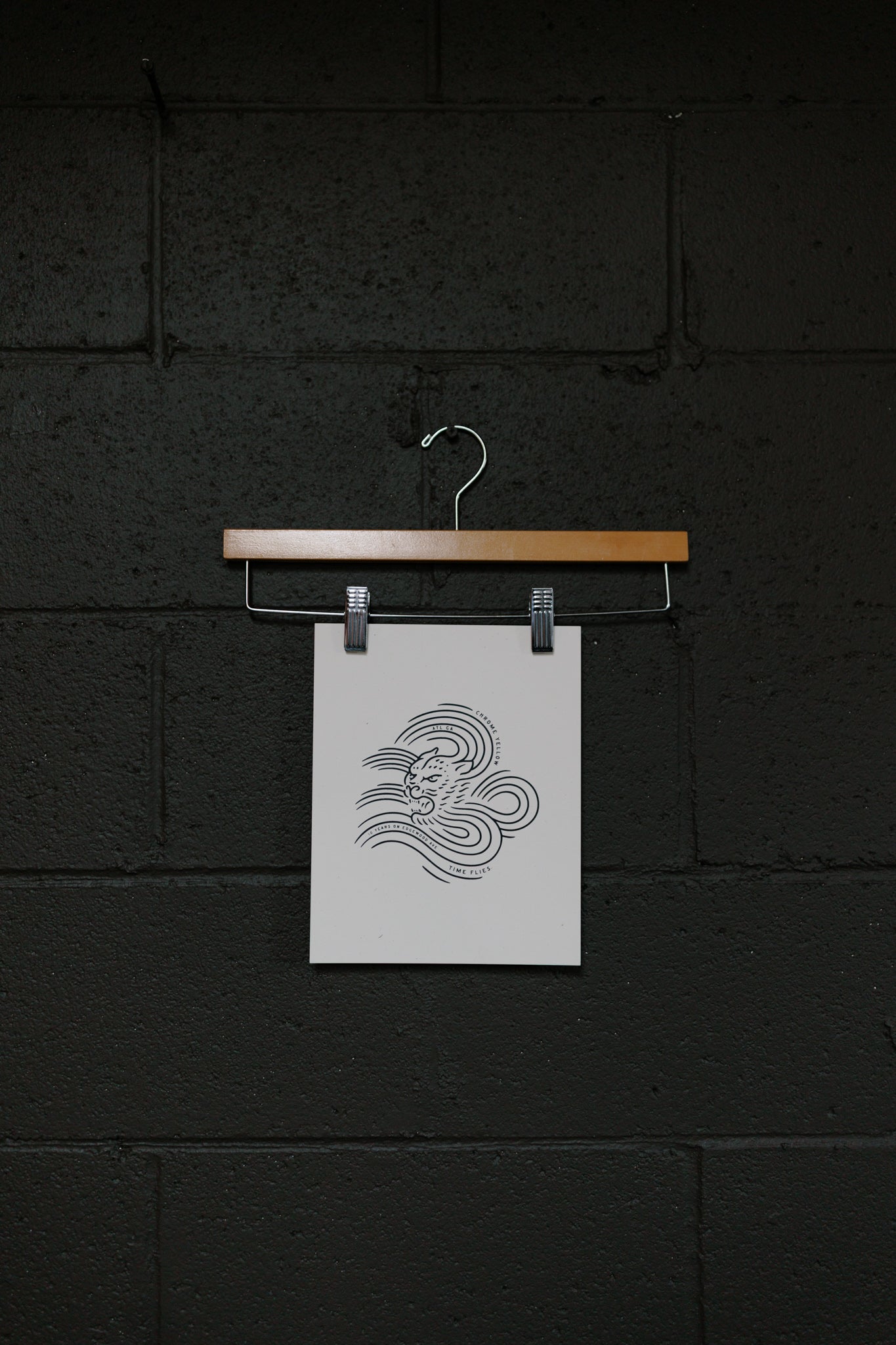 Time Flies Screen Printed Poster - 8x10