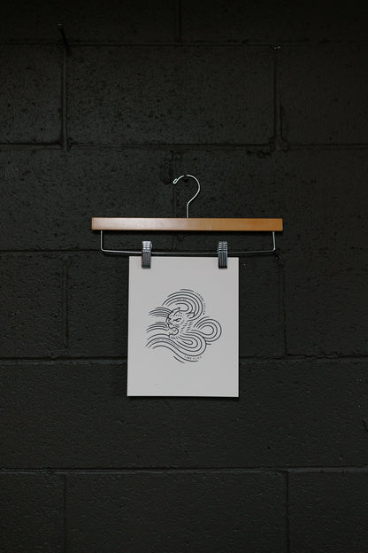 Time Flies Screen Printed Poster - 8x10